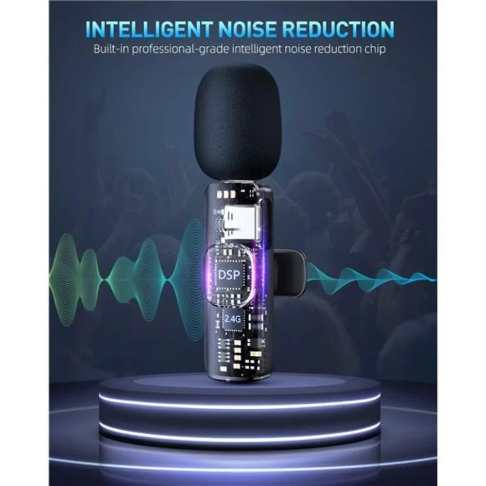 2 Pack Wireless Lavalier Microphones for iPhone - Crystal Clear Sound Quality